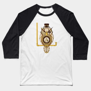 Steampunk Owl Baseball T-Shirt